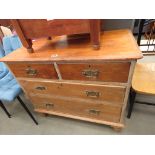 Pine chest of 2 over 2 drawers