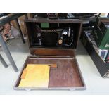 Cased Singer sewing machine