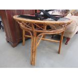 Bamboo glazed dining table
