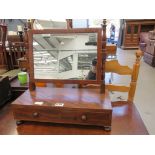 Victorian mahogany swing toilet mirror