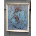 Vintage 1920's/1930's Blue Nude print after Picasso