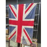 Union flag on polychrome pole, 160cm x 112cm