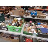 5 boxes of glassware, shoe trees, household goods etc.