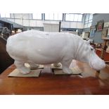 Italian ceramic figure of a hippo
