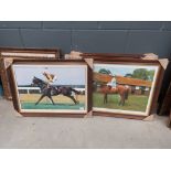 Set of 7 racing prints