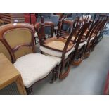 5124 Harlequin set of 9 Victorian mahogany dining chairs