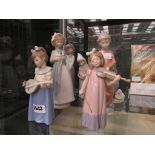 5 Nao and 2 Lladro figurines