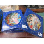 Set of five Disney porcelain plates