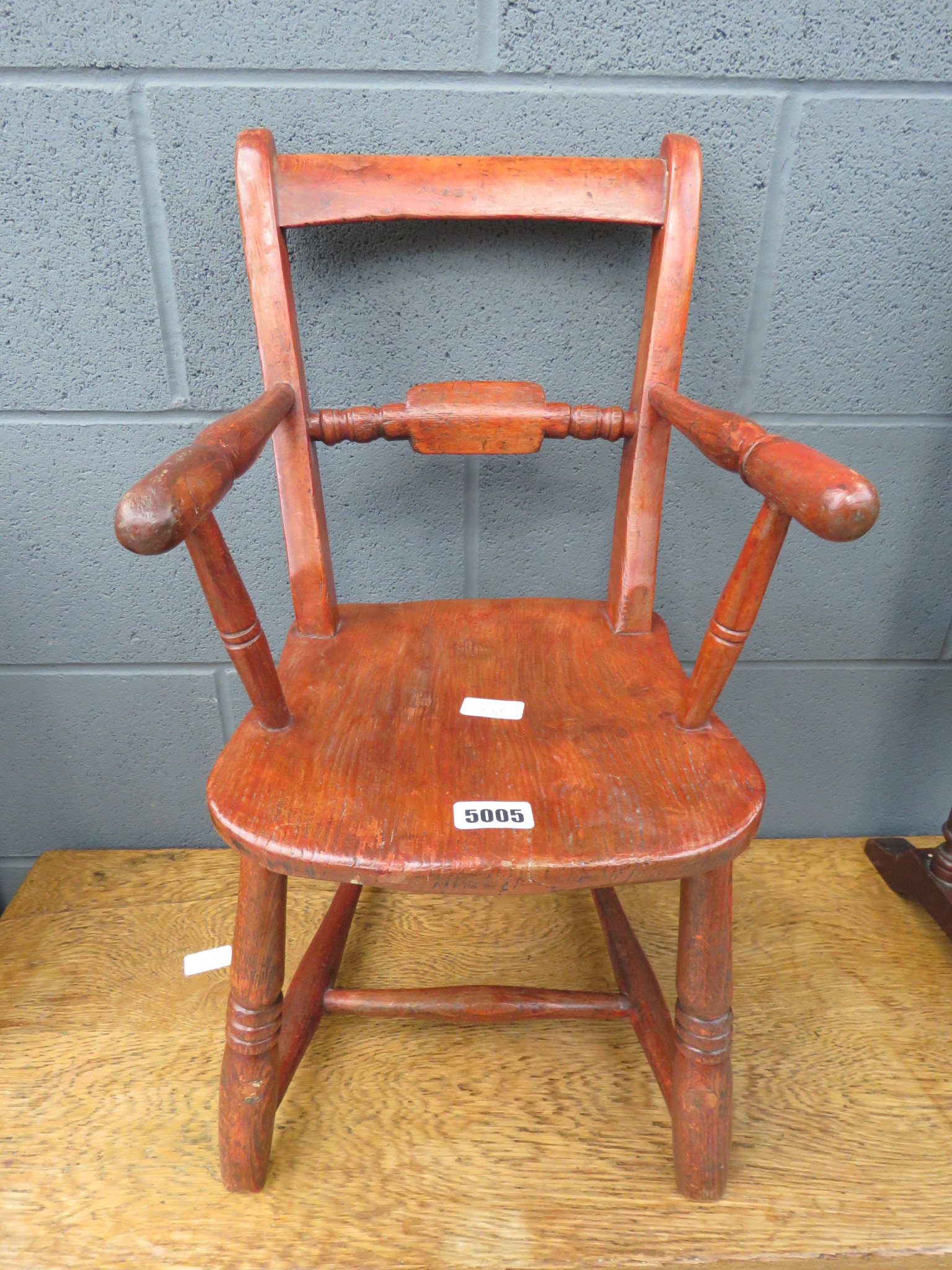 Miniature elm seated child's chair