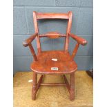 Miniature elm seated child's chair