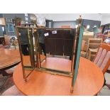 5017 Brass cryptic folding mirror