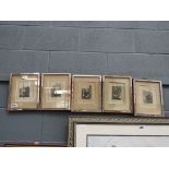 Set of 5 engravings depicting London workers