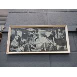 Print of Picasso's Guernica, label verso