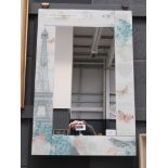 Mirror with printed frame
