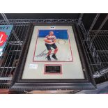 5082 Framed and glazed Andre Agassi photograph and autograph