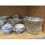 Quantity of Victorian transfer printed tablewares