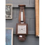 1950's oak barometer