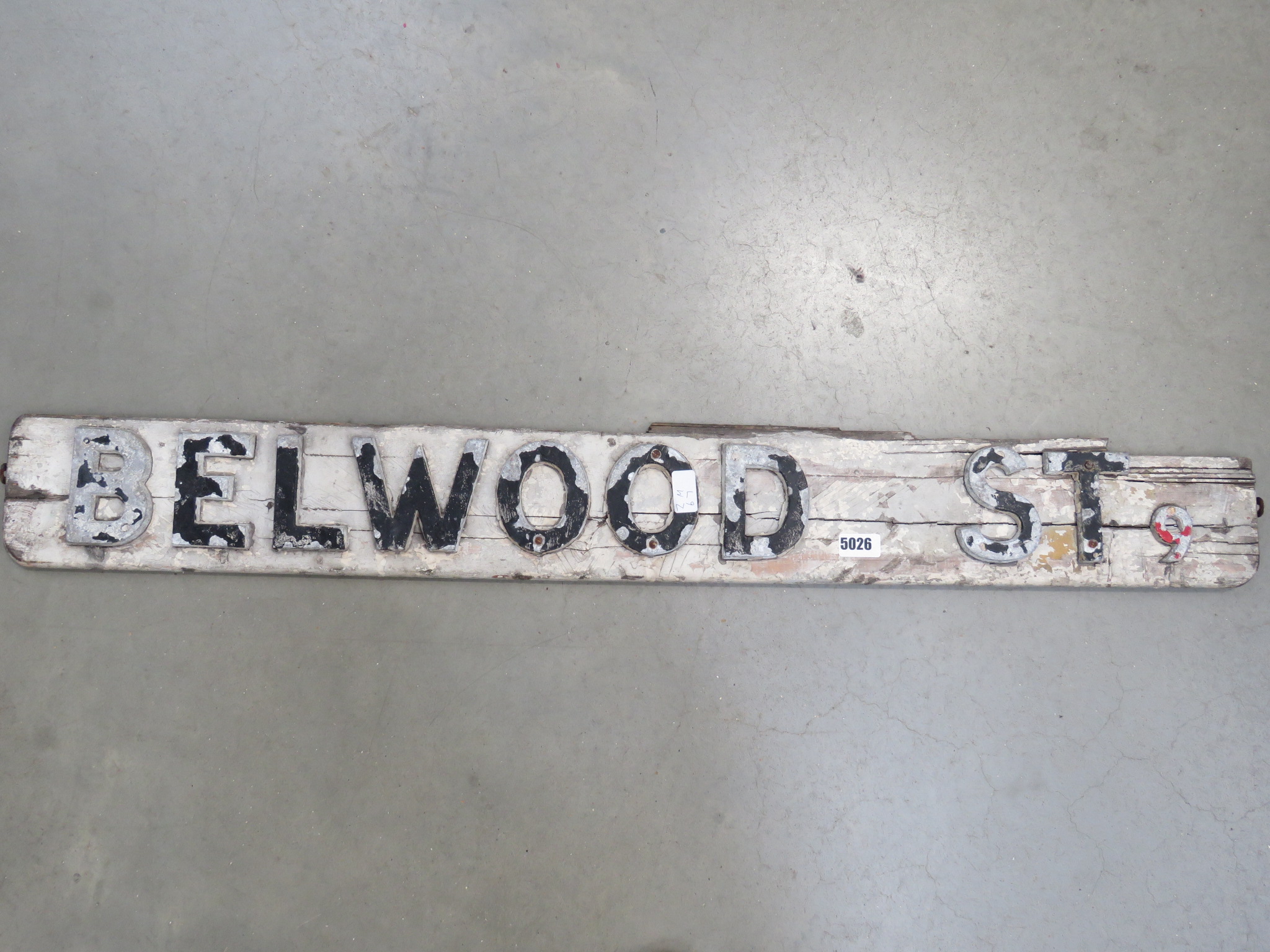 5188 Vintage sign for Bellwood Street