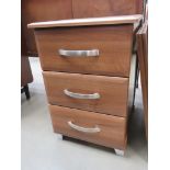 5284 Beech 3 drawer pedestal