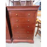 Contemporary mahogany chest of drawers by Feather & Black