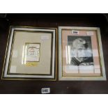 5186 Italian moulded silver picture, together with a signed photograph of Frank Finley