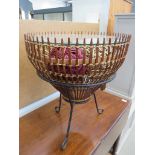 South East Asian rattan fish trap basket and decor balls