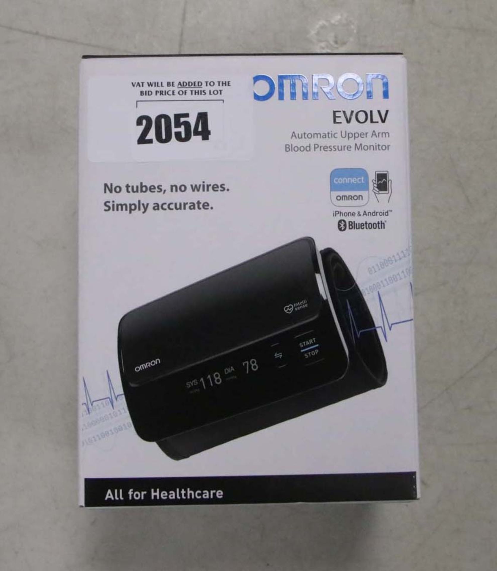 Omron Evolv blood pressure monitor wireless kit in box