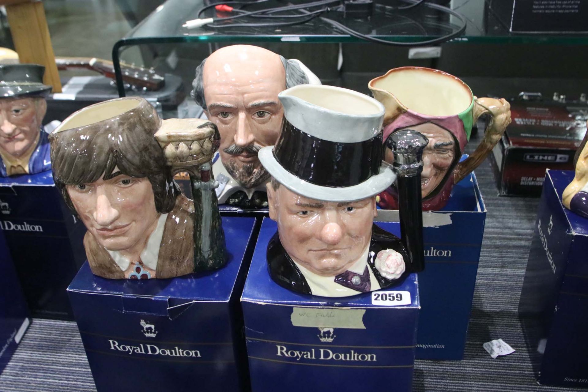 4 various Royal Doulton character jugs to include The Celebrity Collection version of W.C.Fields and