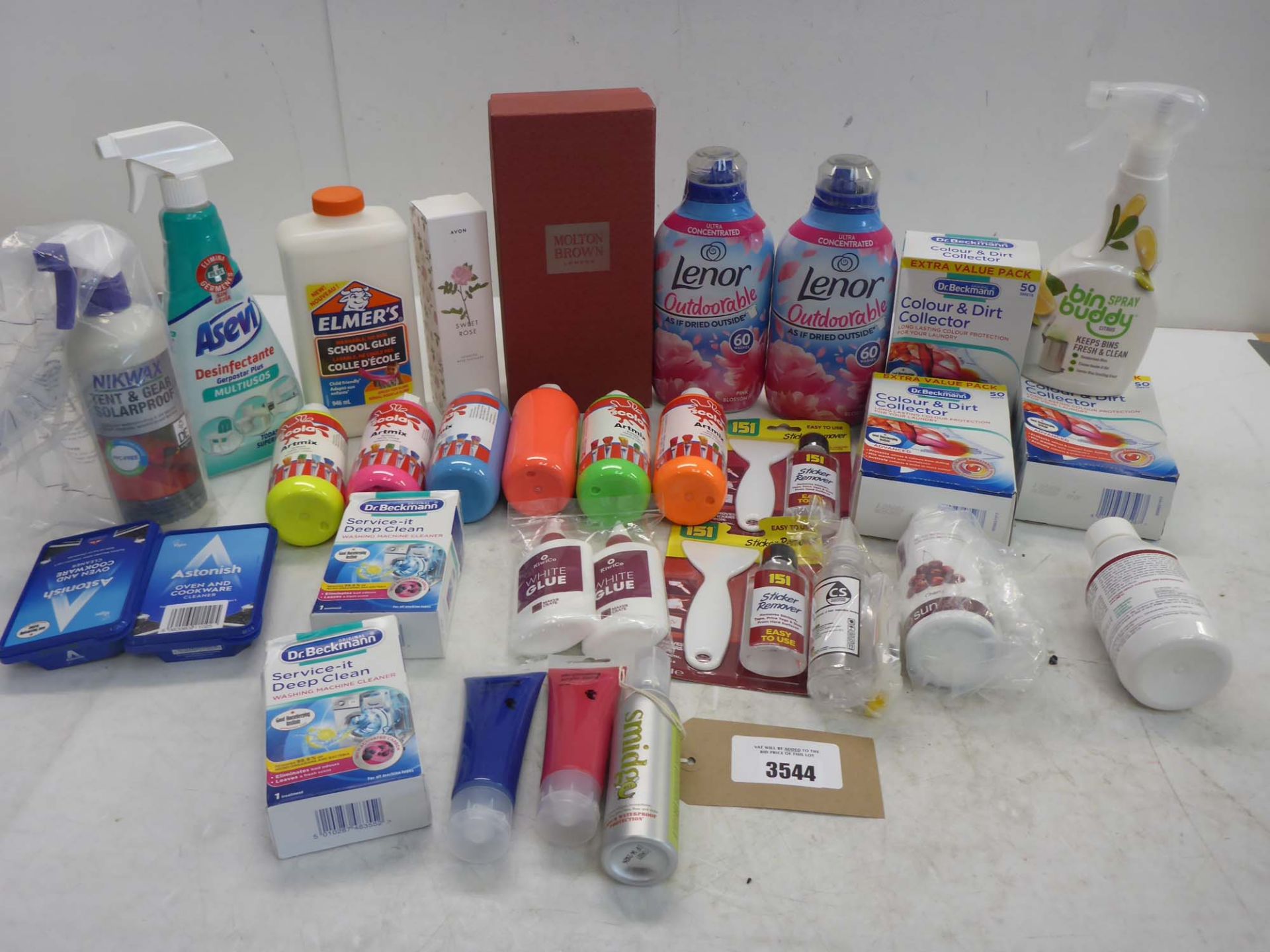 Fabric conditioner, Bin Buddy air freshener, Disinfectant, School glue & paints, diffusers,