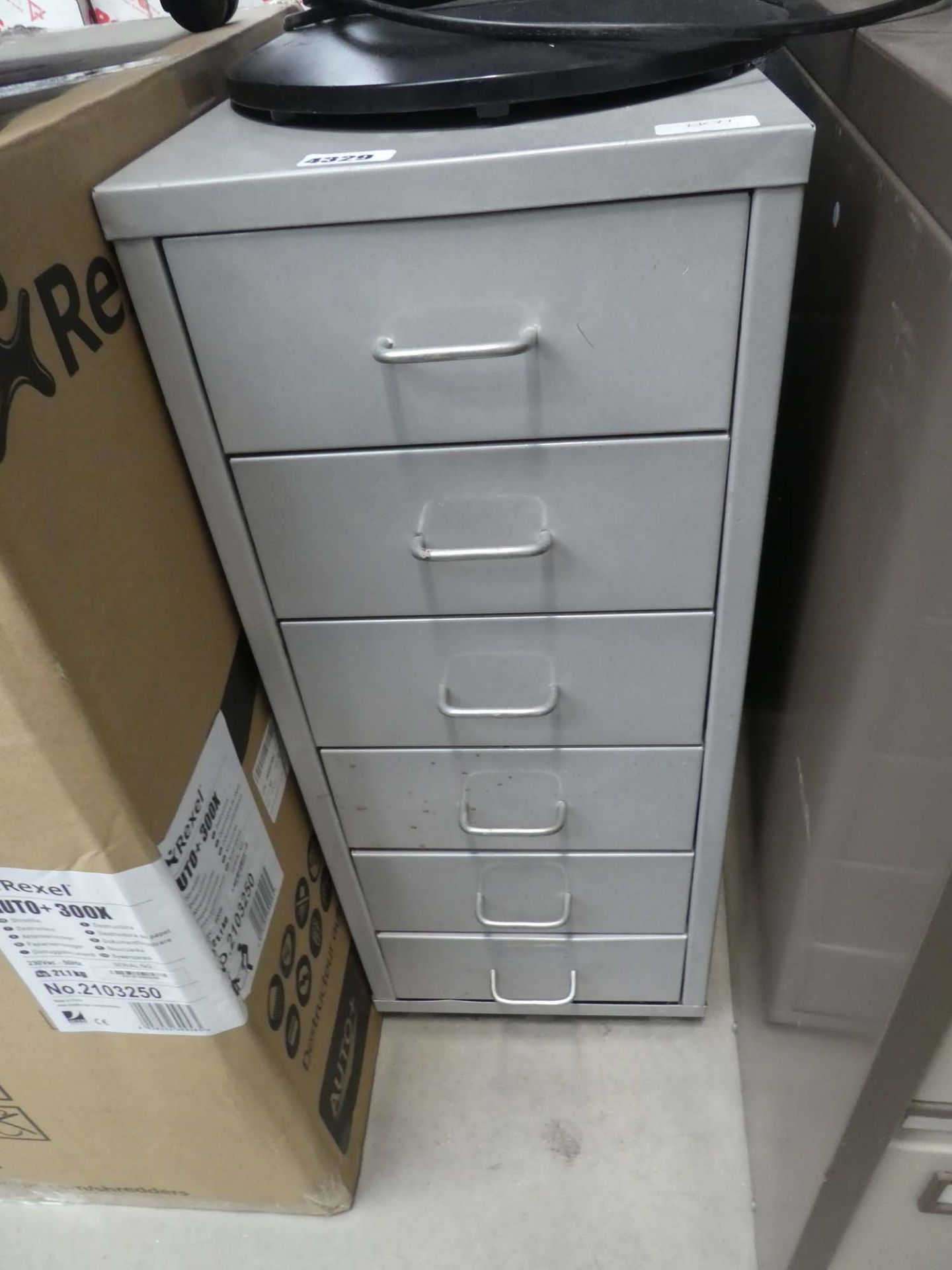 Small grey multi drawer cabinet