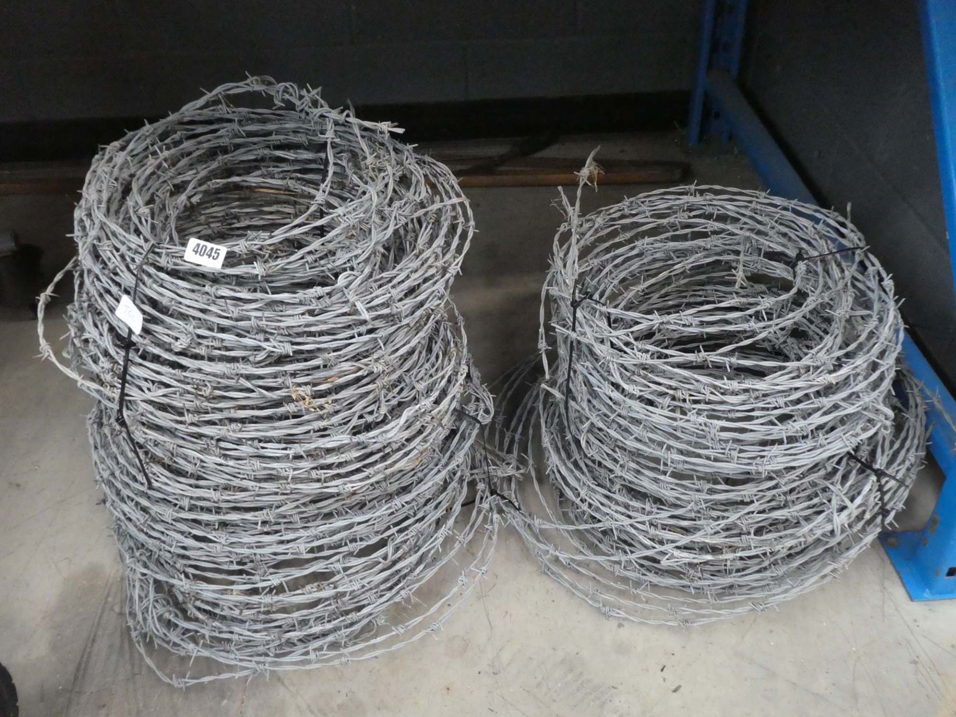 2 rolls of barbed wire