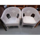 Pair of Lloyd loom style chairs