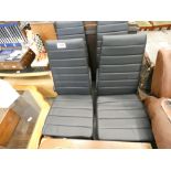 Set of 4 leatherette dining chairs