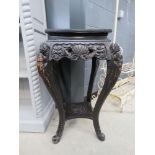 Chinese style 2 tier ebonised table