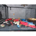 Cage containing die cast cars