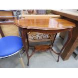 Mahogany 2 tier occasional table