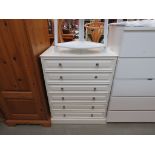 White chest of six drawers