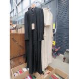 2 cream priests cossacks plus black cossack and academic gown