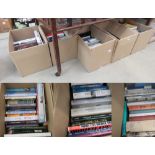 8 boxes containing military and historical reference books