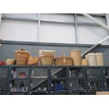 Large quantity of wicker baskets