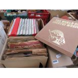 2 boxes containing vinyl records