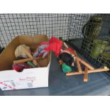 Cage containing quantity of puppets