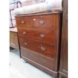 Late Victorian chest of 2 over 3 drawers