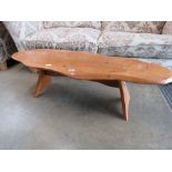 Natural elm coffee table