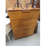 Stonehill Furniture teak chest of 5 drawers