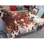 (16) Brown and beige cow's hide