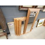 5 contemporary pine framed mirrors