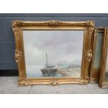 Oil on canvas - maritime scene