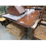 Victorian mahogany extending dining table