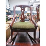 Upholstered rocking chair